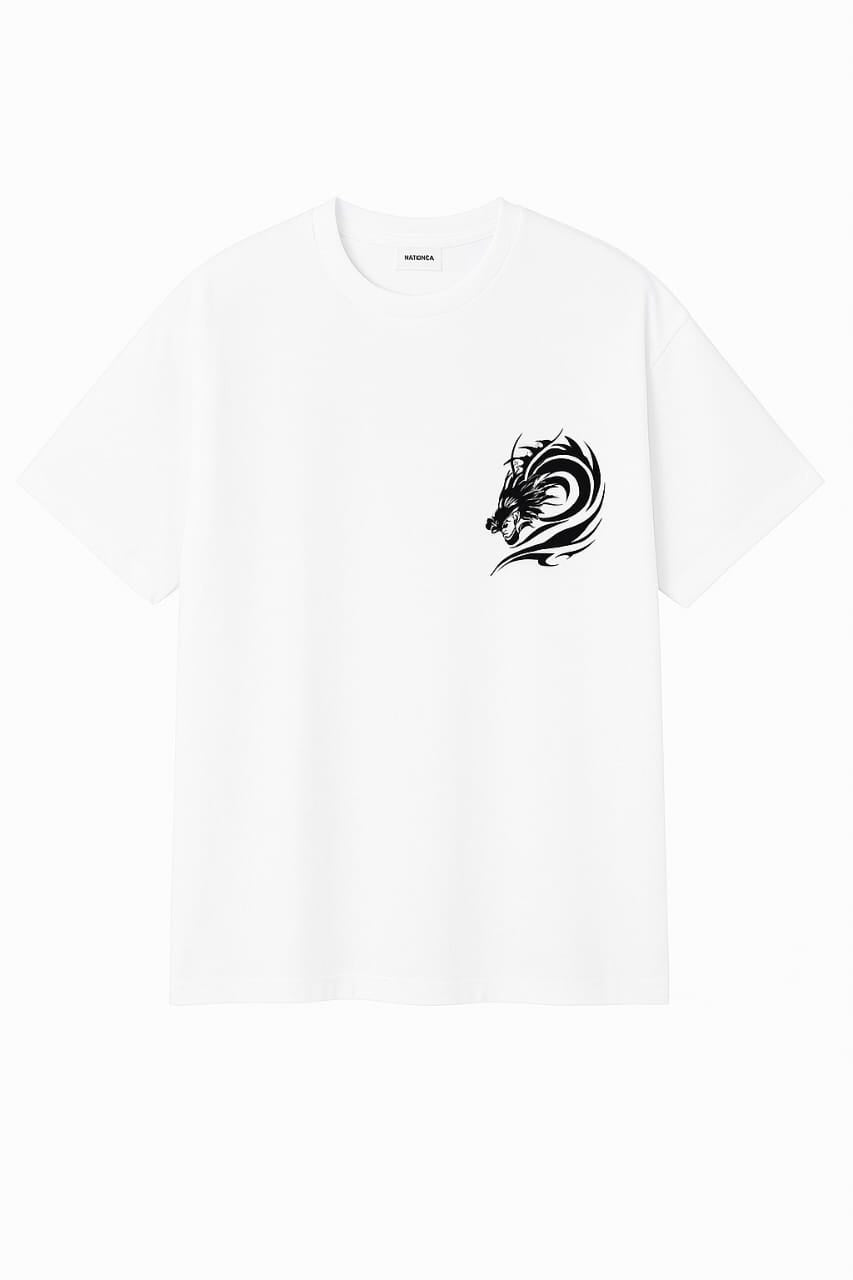 Oversized Dragon Graphic T-Shirt – 100% Cotton